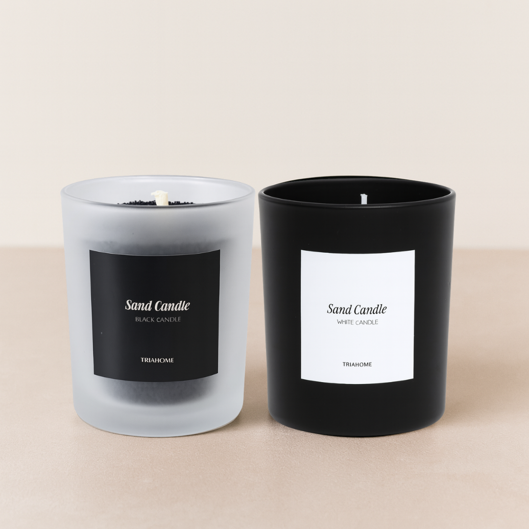 Set Dual Experience | Velas Perladas TRIA + 2 vasos Sand Candle