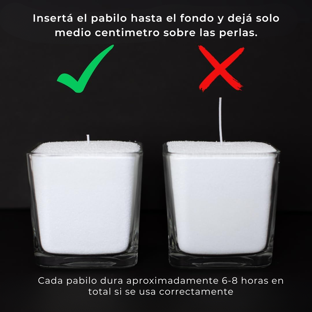 Set Dual Experience | Velas Perladas TRIA + 2 vasos Sand Candle