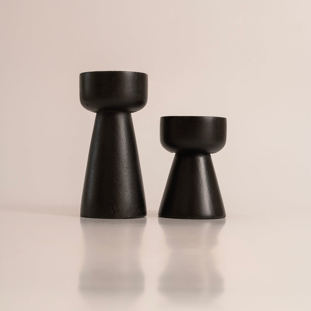 Portavelas MEGAN BLACK - Set x 2 image 1