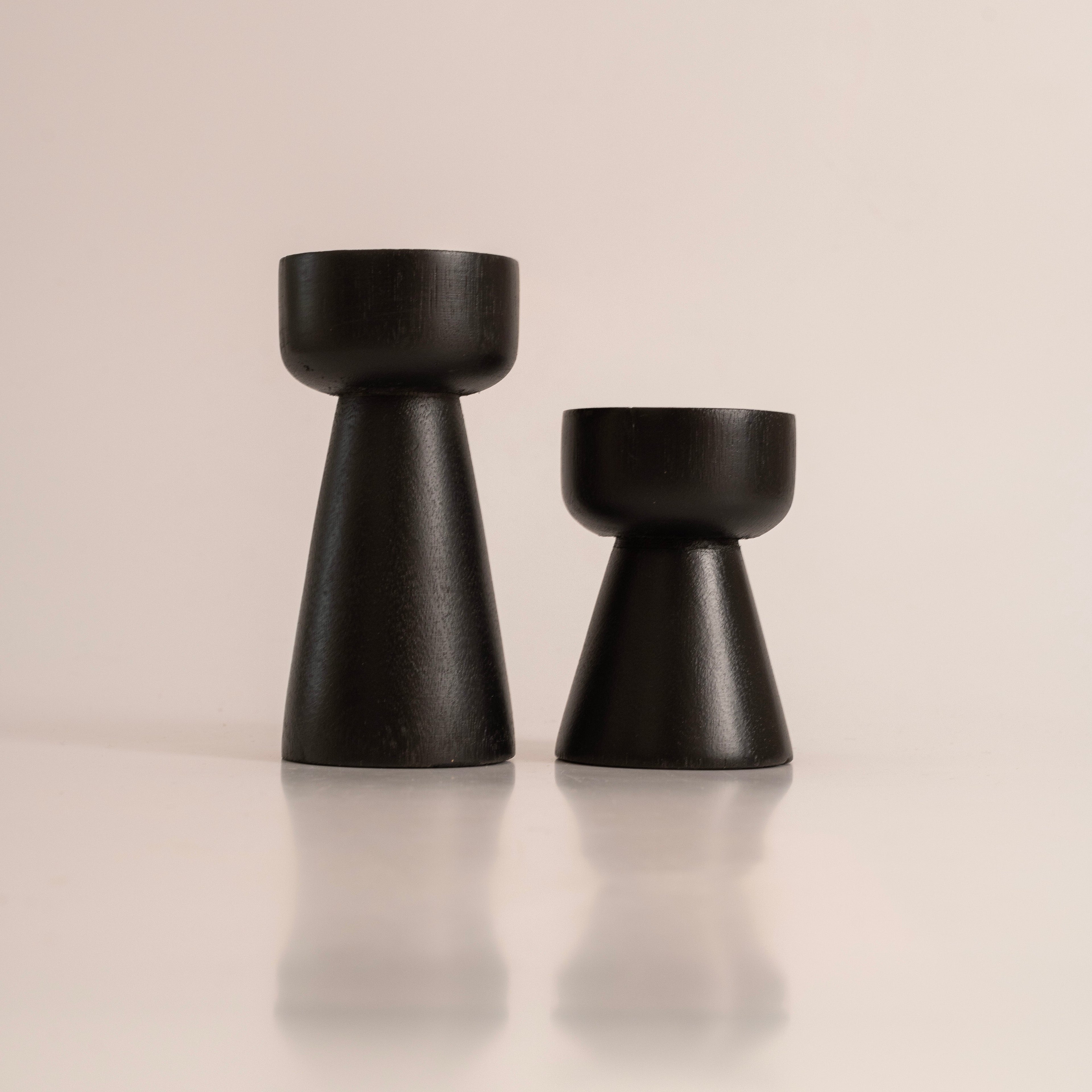 Portavelas MEGAN BLACK - Set x 2 image 1