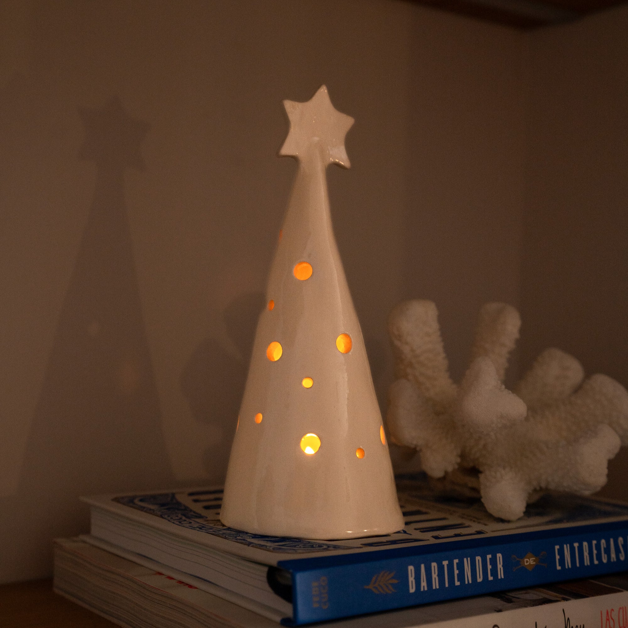 Pino Luminaria de Cerámica + Vela de regalo image 3