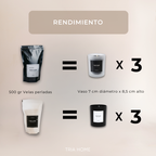 Set Dual Experience | Velas Perladas TRIA + 2 vasos Sand Candle